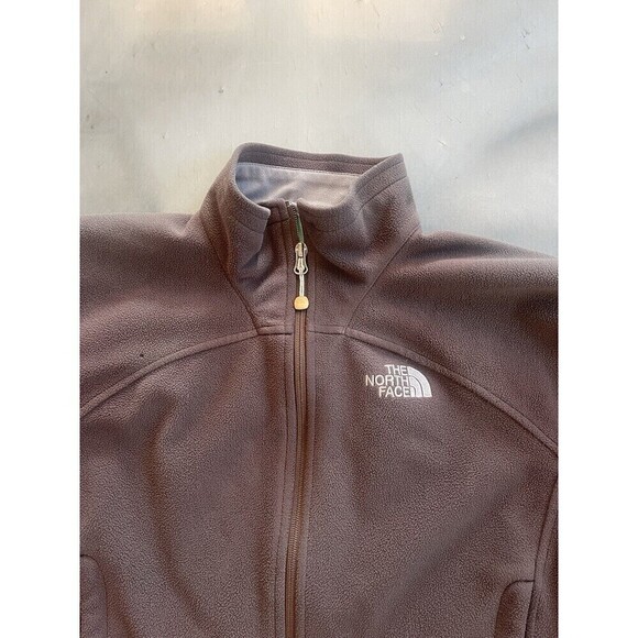 The North Face WindWall Brown/Green Full Zip Fleece Mesh Jacket Women’s Medium - Picture 1 of 12